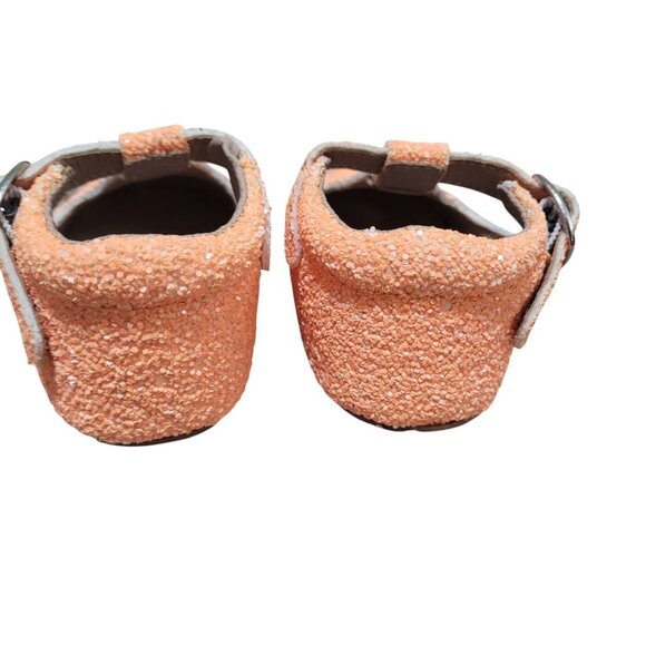 A Bear Co Toddler Size 3 Neon Orange Glitter T-Strap Flats - Picture 9 of 12